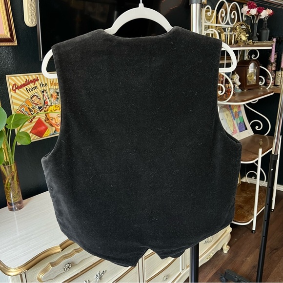 Vintage Velvet Embroidered Vest Medium - Picture 5 of 5